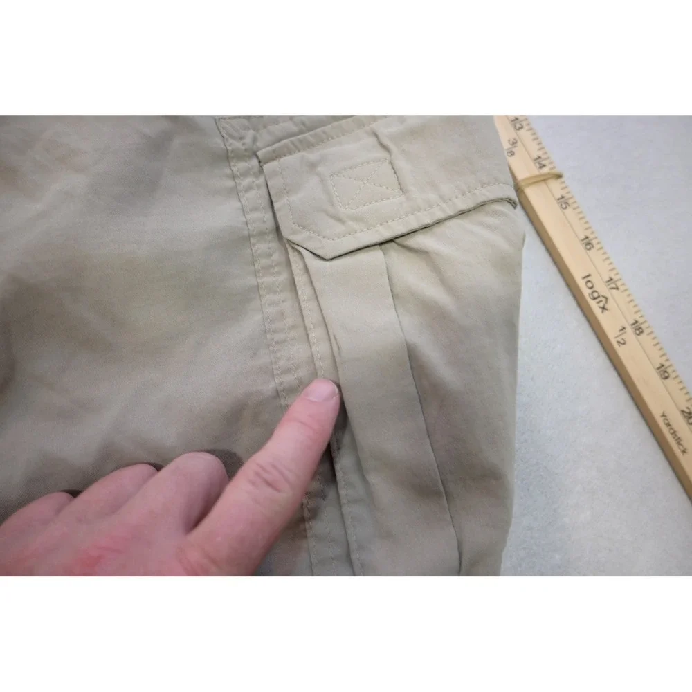 Duluth Trading Co Cargo Shorts Mens 42 Tan Khaki Utility Pocket Nylon Stretch